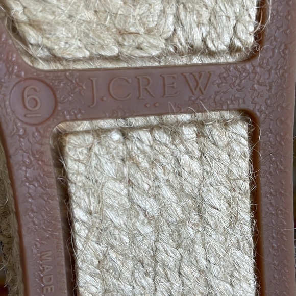 J. Crew Pink Navy Blue Canvas Colorblock cap-toe slip-on espadrilles - Picture 7 of 8